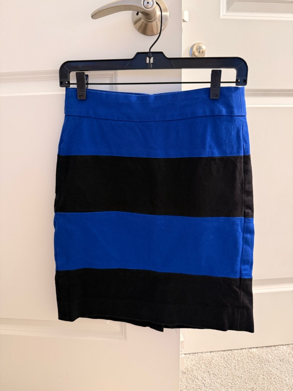 Banana Republic Blue and Black Striped Pencil Skirt